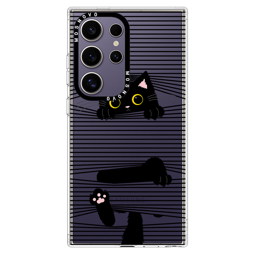 Hidden Black Cat Phone Case - Samsung Galaxy S24 Ultra Case