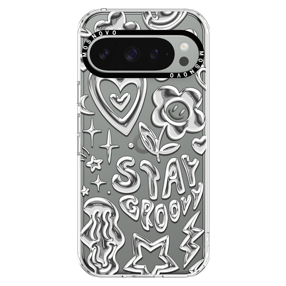 Silver Chrome Art (Flat Print) Phone Case - Google Pixel 9 Pro Case