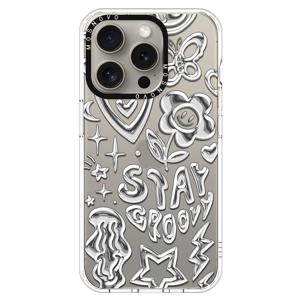 Silver Chrome Art (Flat Print) Phone Case - iPhone 15 Pro Case