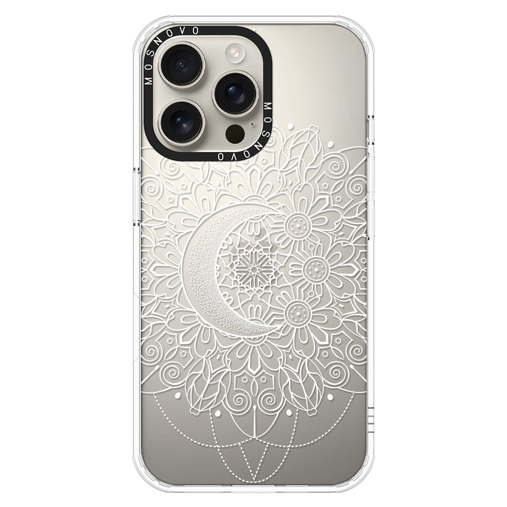 Celestial Moon Mandala Phone Case - iPhone 16 Pro Max Case - MOSNOVO