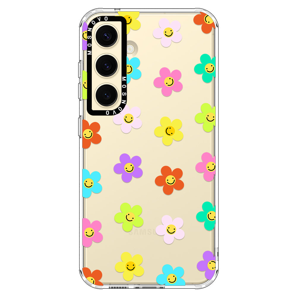 Smile Floral Phone Case - Samsung Galaxy S24 Plus Case