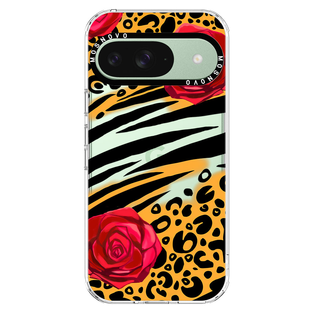 Wild Floral Leopard Phone Case - Google Pixel 9 Case