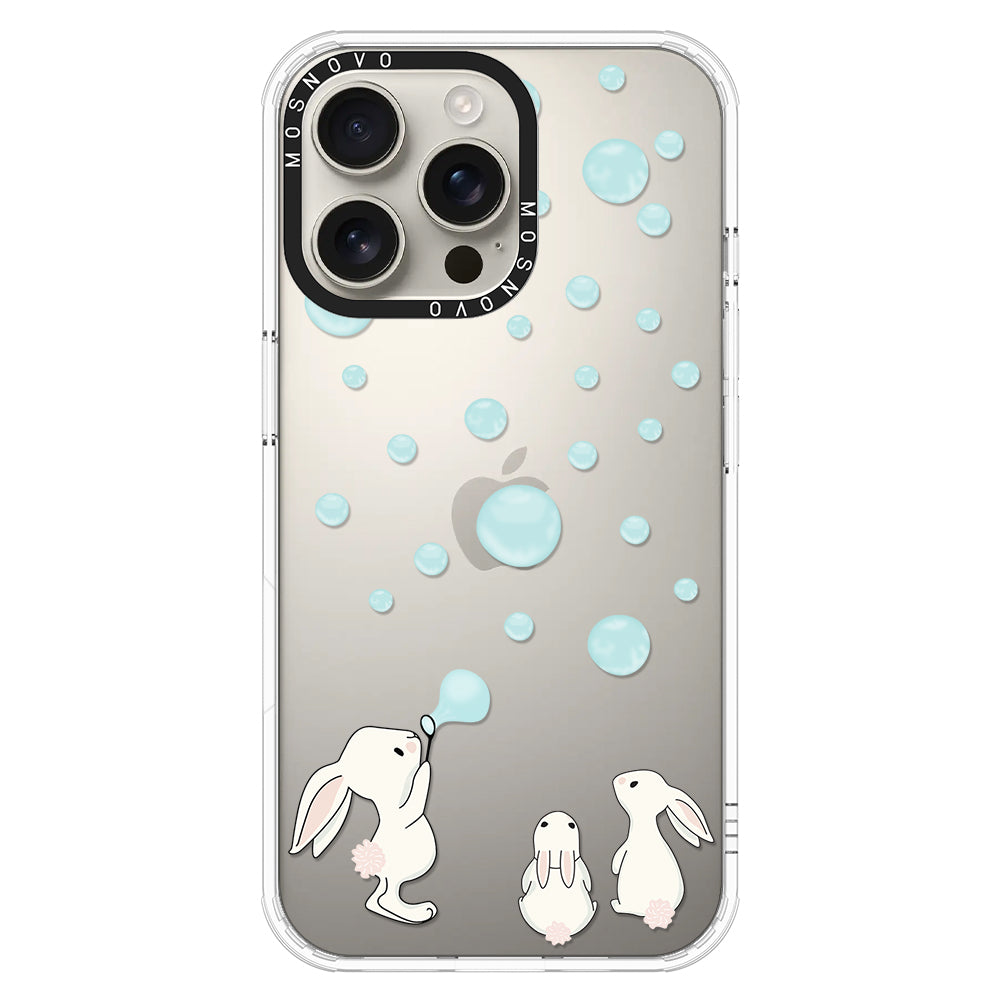 Bunny Blow Bubble Phone Case - iPhone 16 Pro Max Case - MOSNOVO