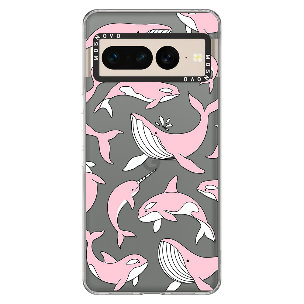 Pink Whales Phone Case - Google Pixel 7 Pro Case