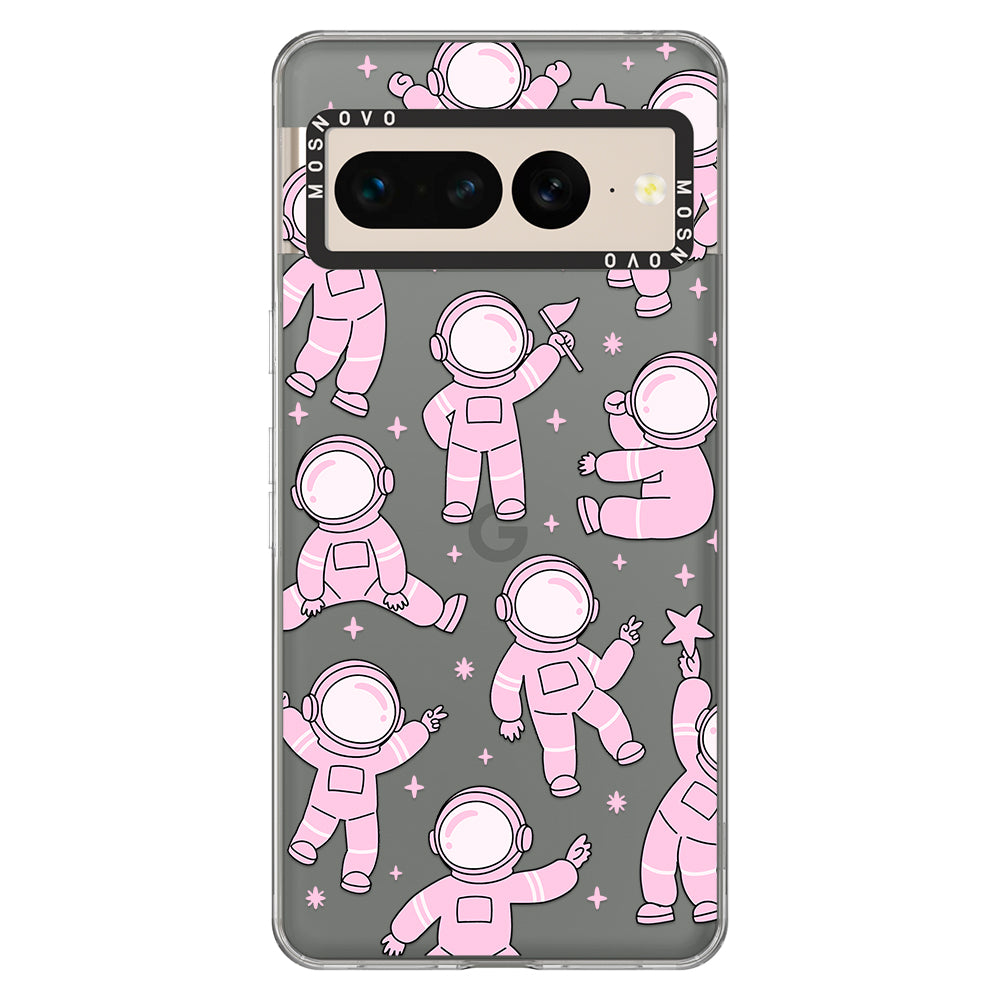 Pink Astronaut Phone Case - Google Pixel 7 Pro Case