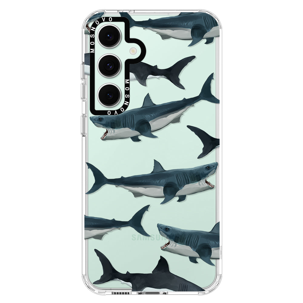 White Shark Phone Case - Samsung Galaxy S24 FE Case - MOSNOVO