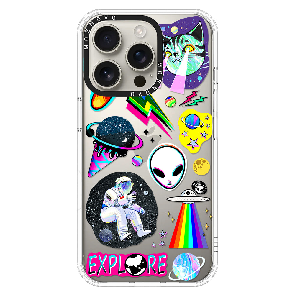 Sci-Fi Stickers Phone Case - iPhone 16 Pro Case - MOSNOVO