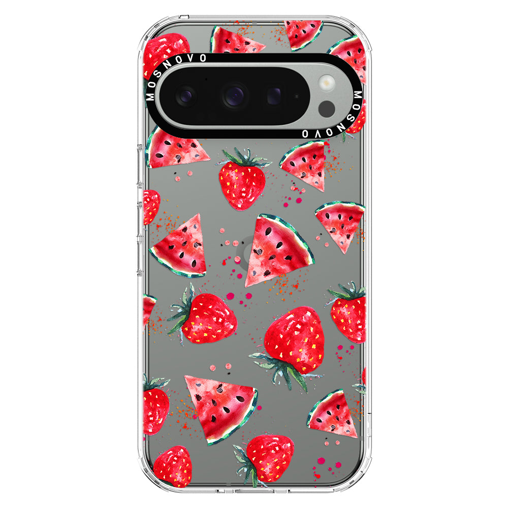 Watermelon and Strawberry Phone Case - Google Pixel 9 Pro Case