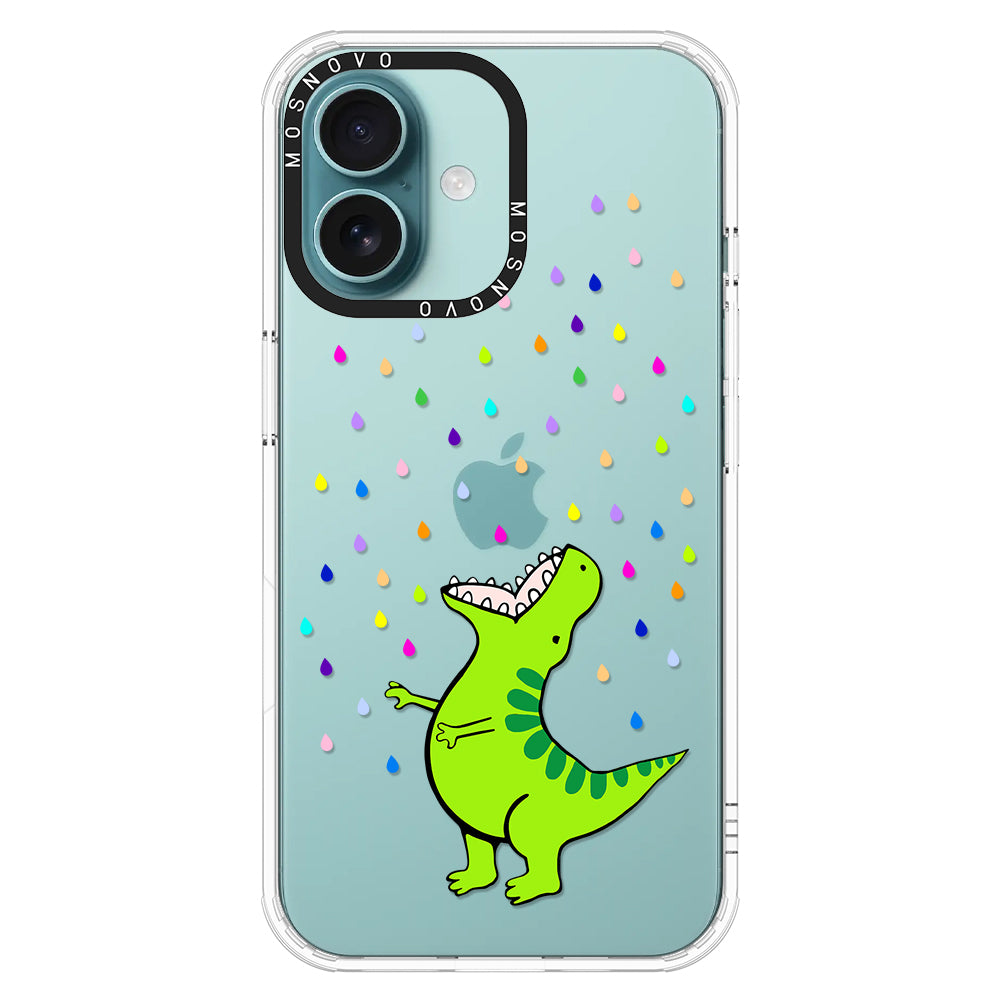 Rainbow Dinosaur Phone Case - iPhone 16 Plus Case - MOSNOVO