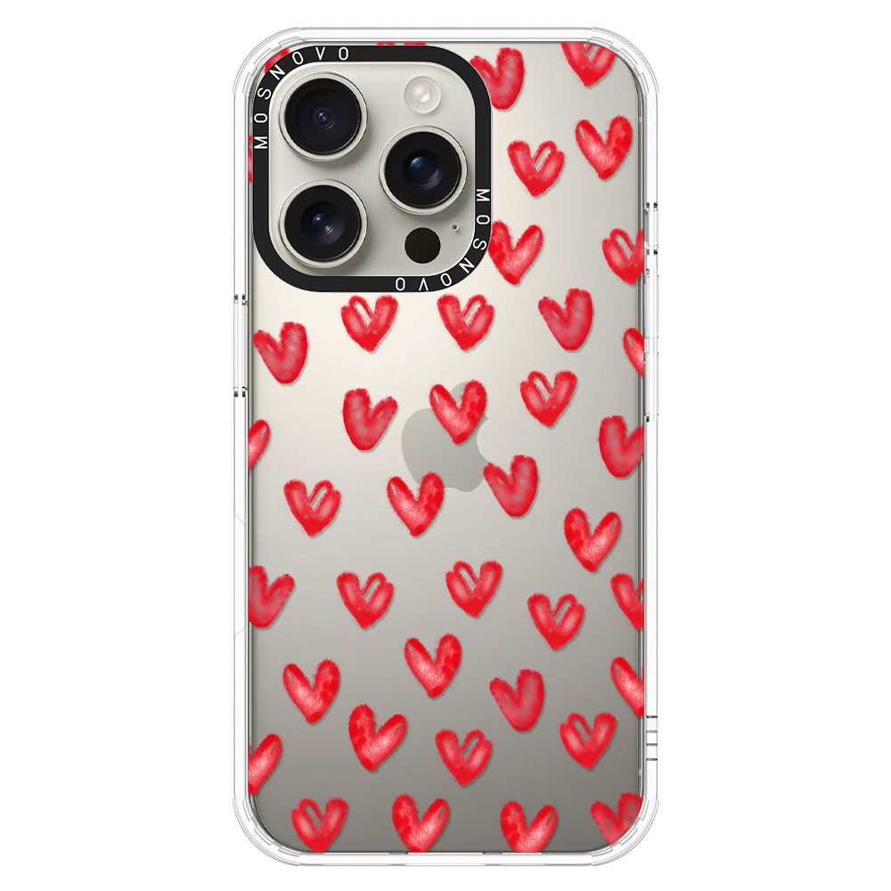 Cute Little Hearts Phone Case - iPhone 16 Pro Case - MOSNOVO