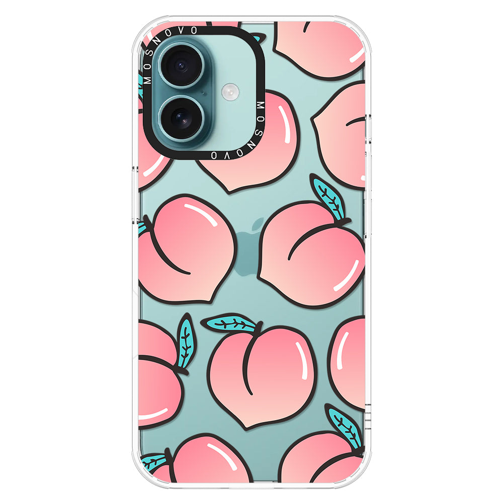 Cute Peach Phone Case - iPhone 16 Plus Case - MOSNOVO