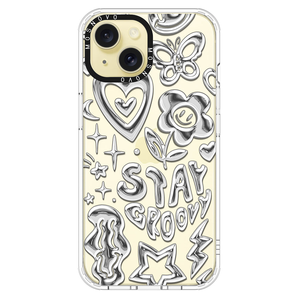 Silver Chrome Art (Flat Print) Phone Case - iPhone 15 Plus Case