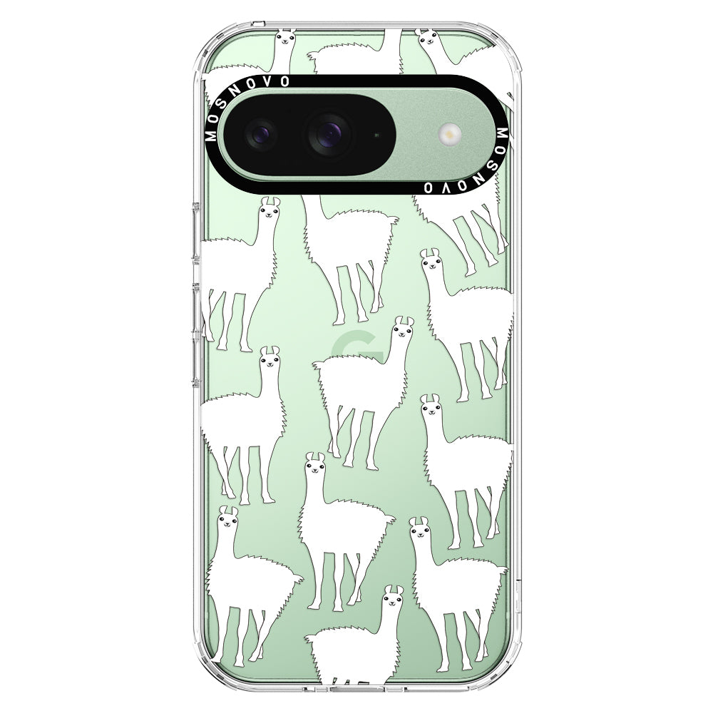 White Llama Phone Case - Google Pixel 9 Case