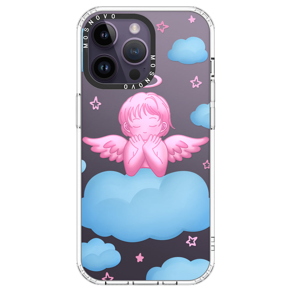 Pink Serenity Angel Phone Case - iPhone 14 Pro Max Case