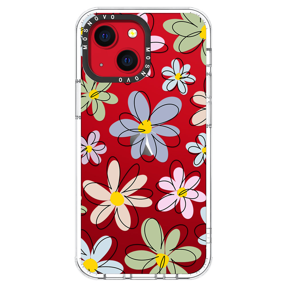 Linear Blooms Phone Case - iPhone 13 Mini Case