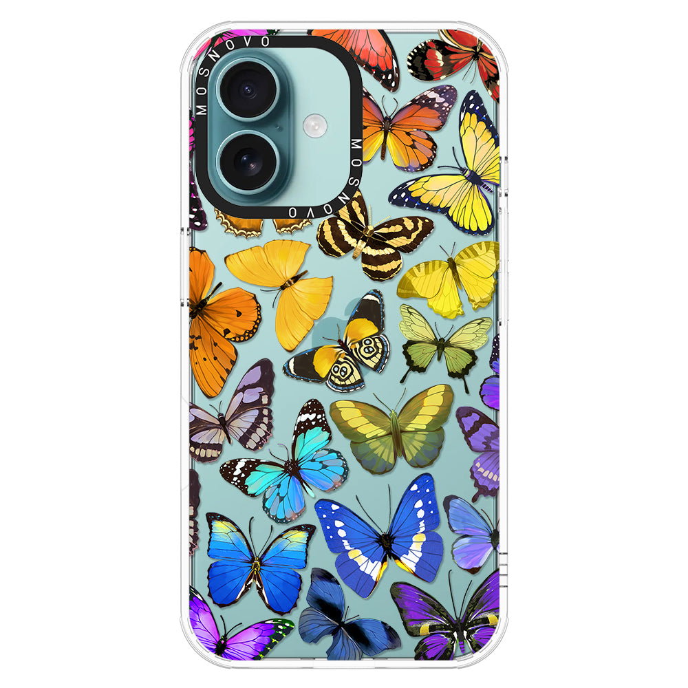 Rainbow Butterfly Phone Case - iPhone 16 Plus Case - MOSNOVO