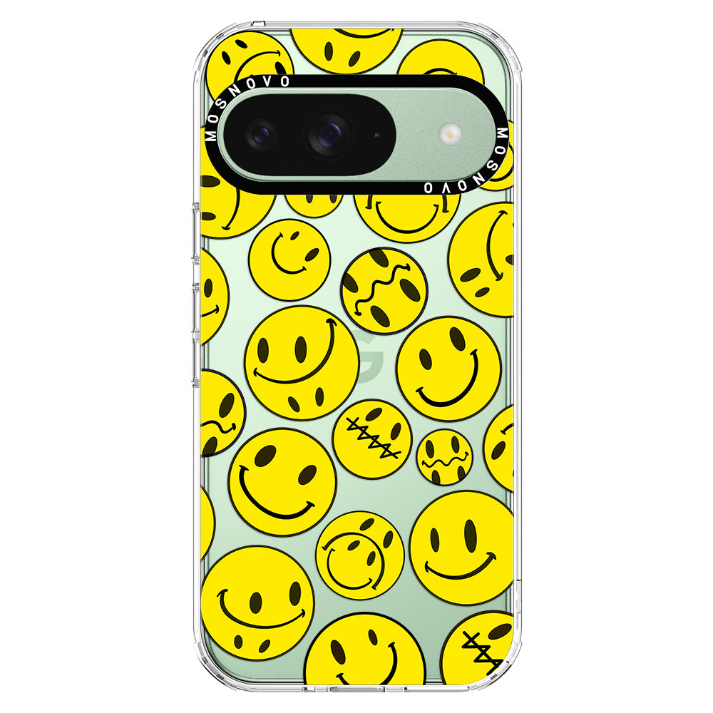 Yellow Sad Smile Face Phone Case - Google Pixel 9 Case