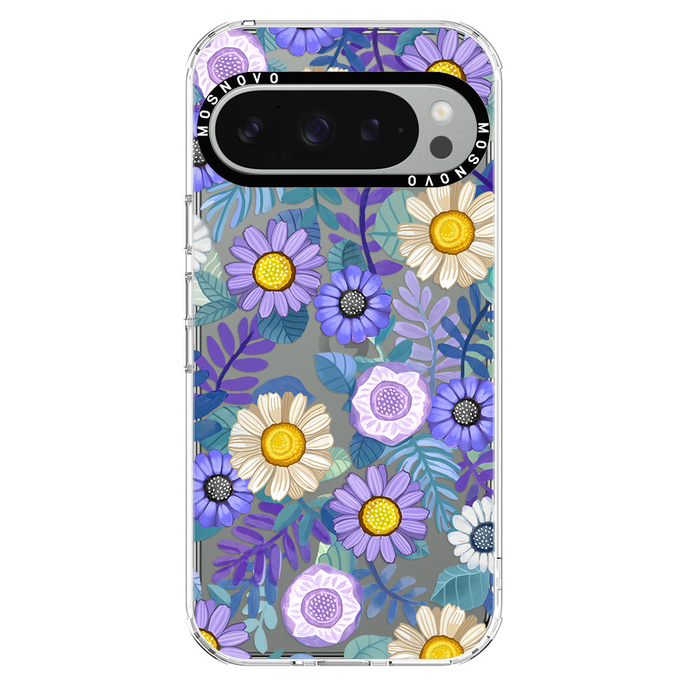 Purple Floral Phone Case - Google Pixel 9 Pro Case