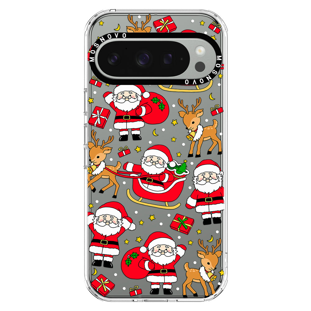 Cute Santa Claus Deer Phone Case - Google Pixel 9 Pro Case