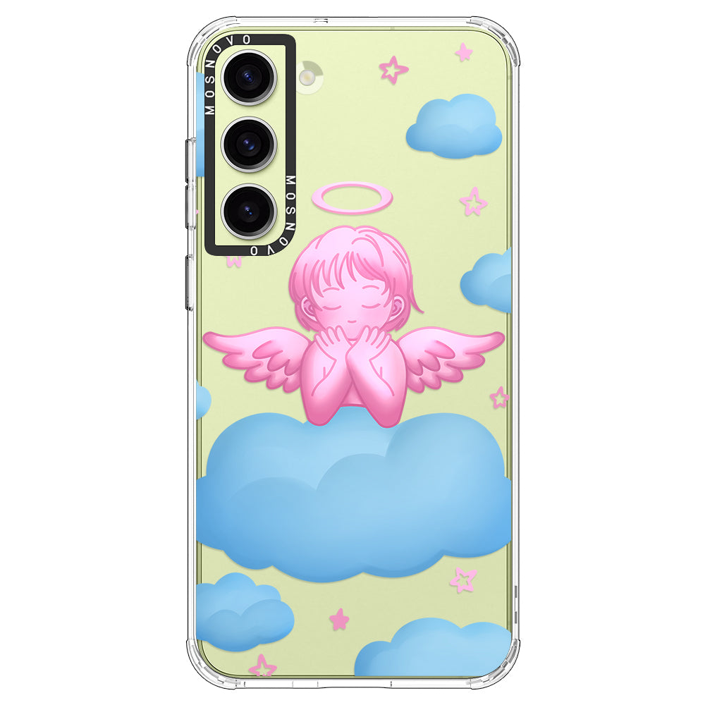 Pink Serenity Angel Phone Case - Samsung Galaxy S23 Case