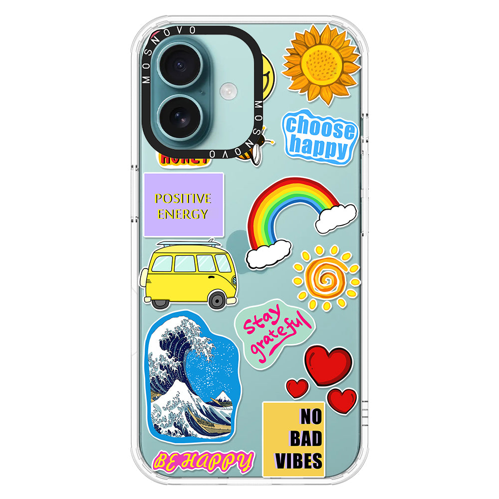 Happy Vibes Phone Case - iPhone 16 Case - MOSNOVO