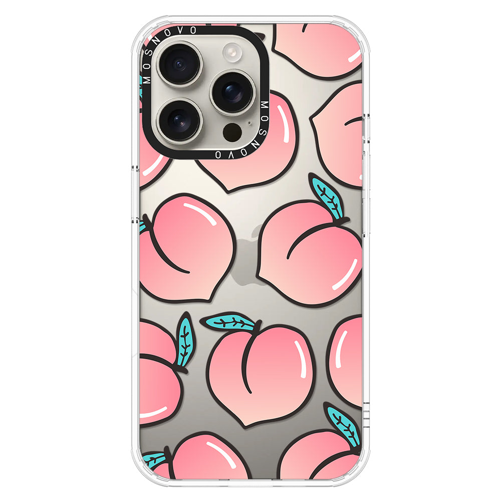 Cute Peach Phone Case - iPhone 16 Pro Max Case - MOSNOVO