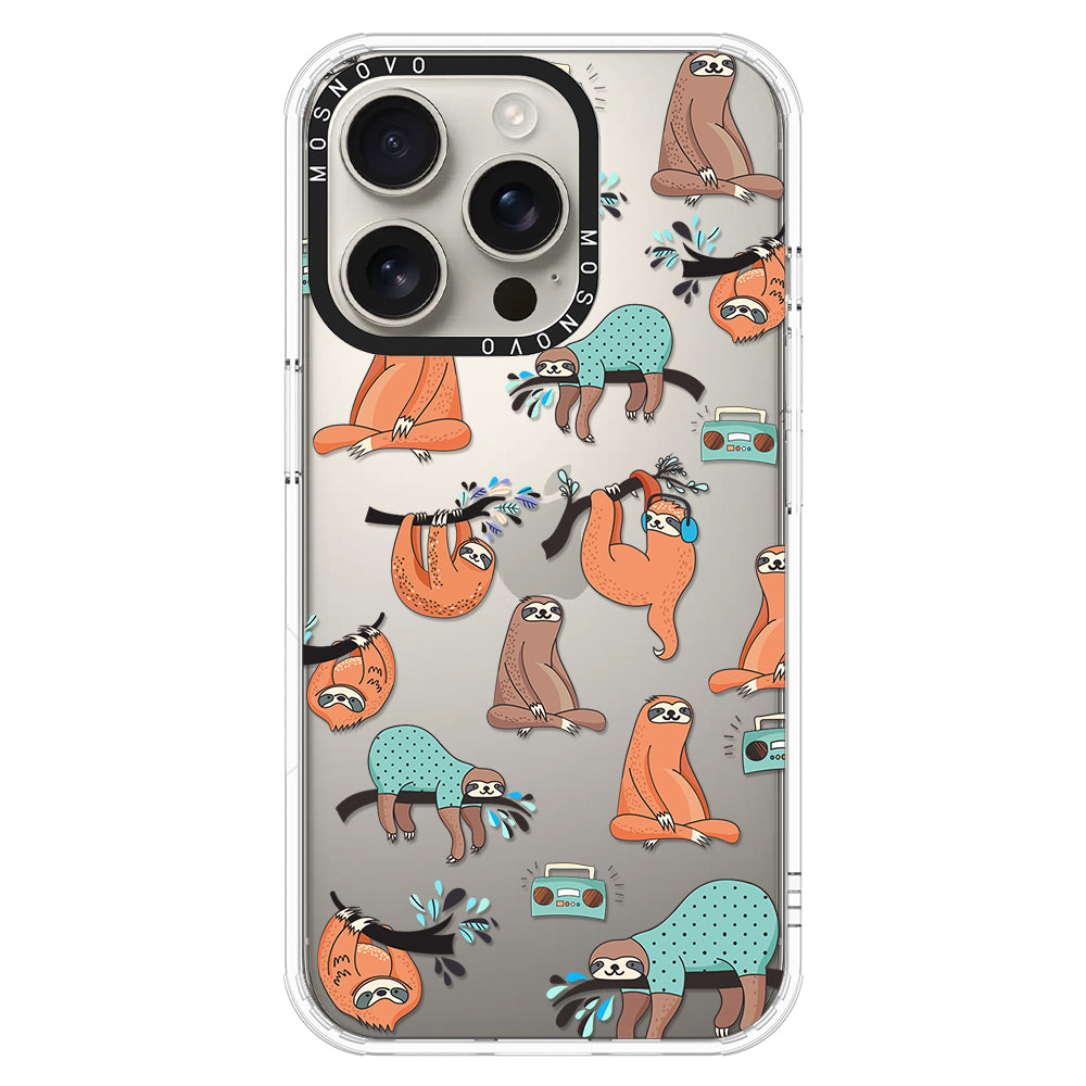 Musical Sloth Phone Case - iPhone 16 Pro Case - MOSNOVO