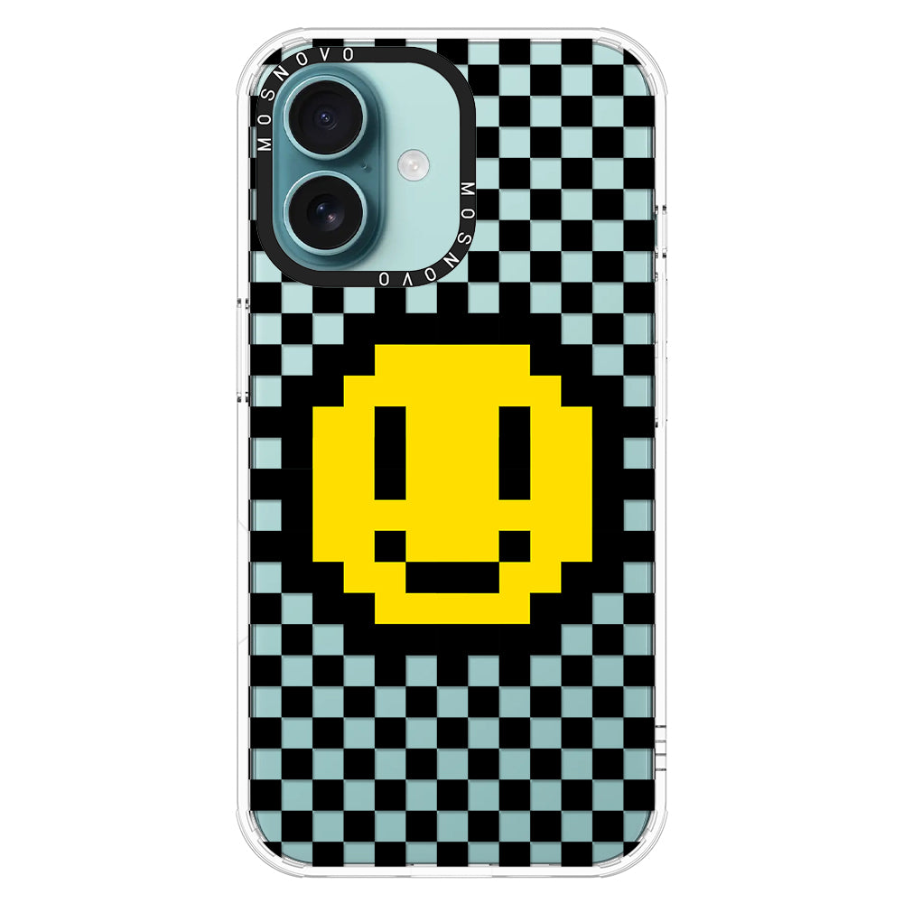 Smile Checkered Phone Case - iPhone 16 Case - MOSNOVO