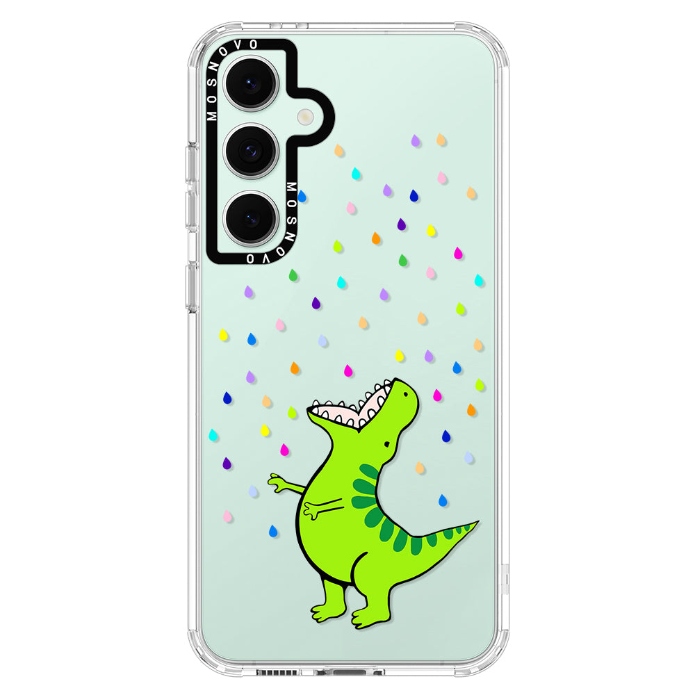 Rainbow Dinosaur Phone Case - Samsung Galaxy S24 FE Case - MOSNOVO