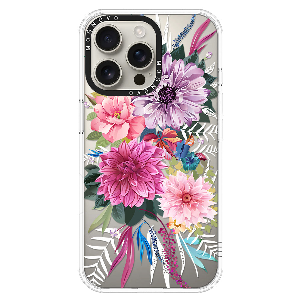 Dahlia Bloom Phone Case - iPhone 16 Pro Max Case - MOSNOVO