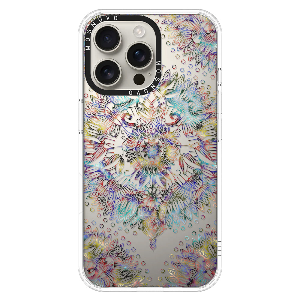 Rainbow Mandala Phone Case - iPhone 16 Pro Max Case - MOSNOVO