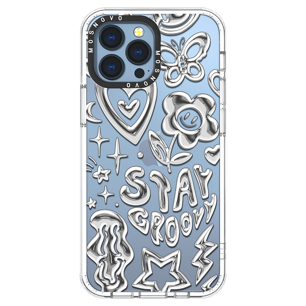 Silver Chrome Art (Flat Print) Phone Case - iPhone 13 Pro Max Case