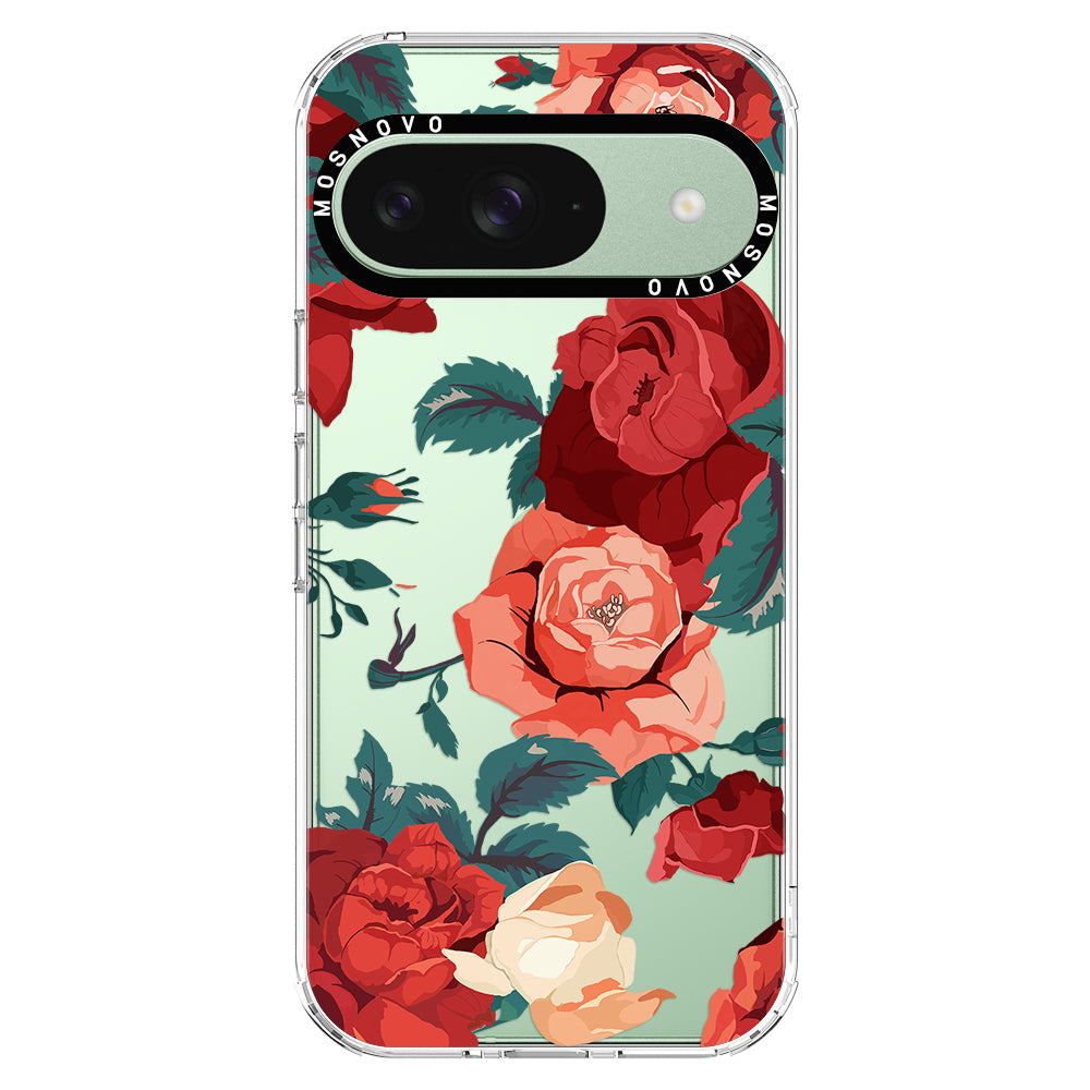 Vintage Red Rose Phone Case - Google Pixel 9 Case