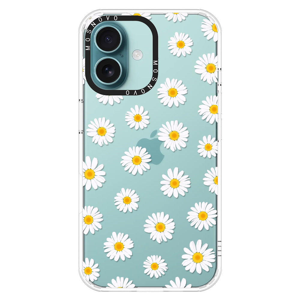 White Daisy Phone Case - iPhone 16 Case - MOSNOVO