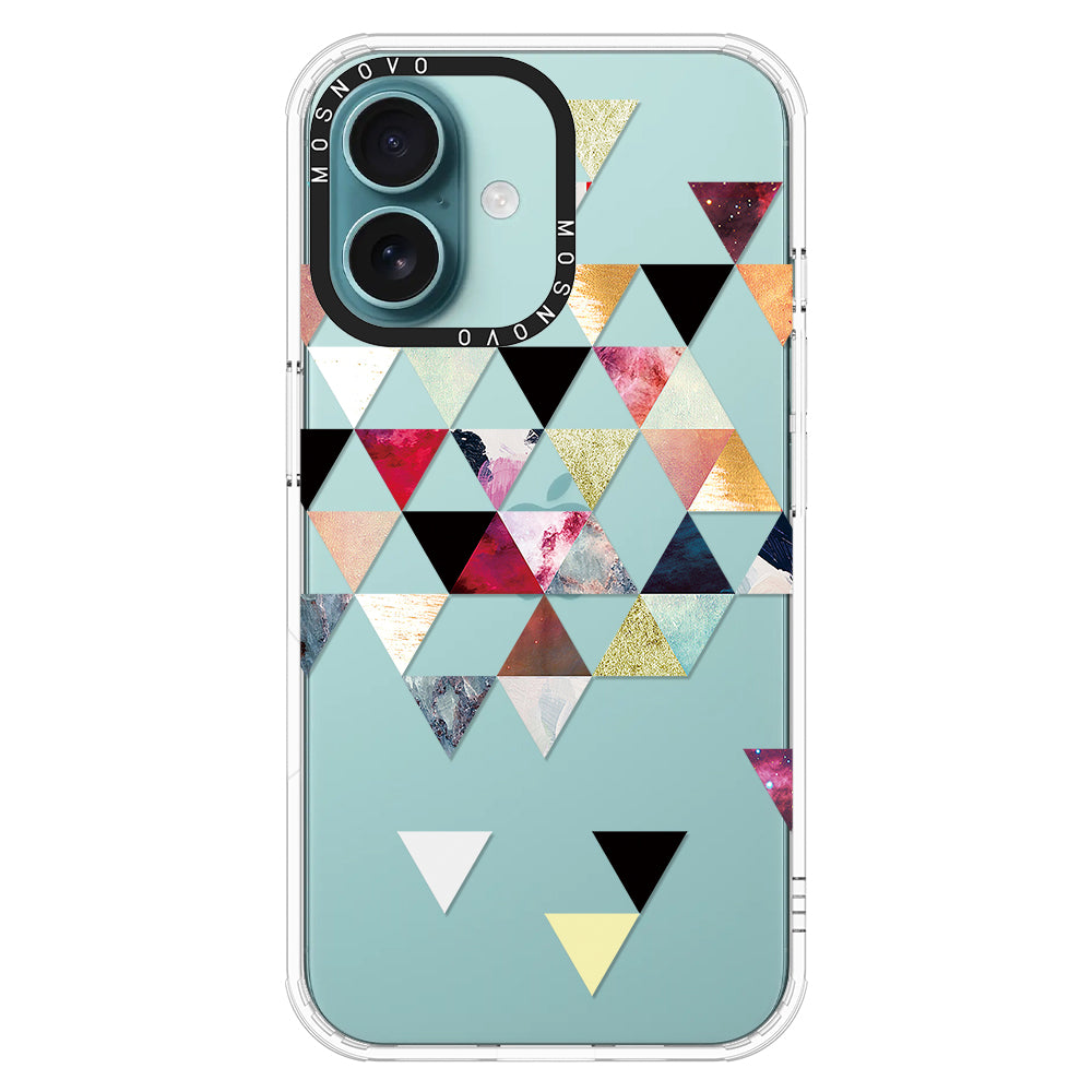 Triangles Stone Marble Phone Case - iPhone 16 Case - MOSNOVO