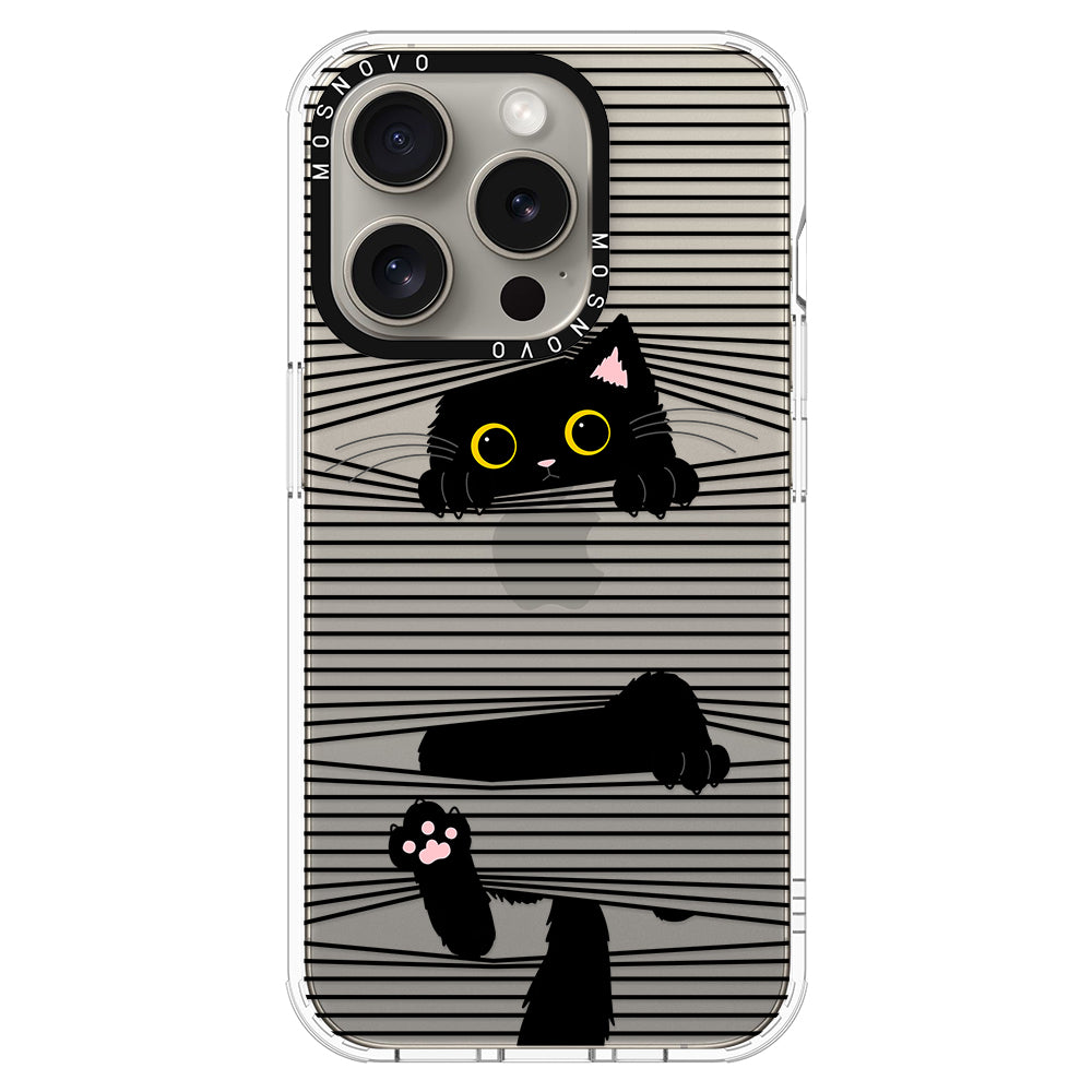 Hidden Black Cat Phone Case - iPhone 15 Pro Case