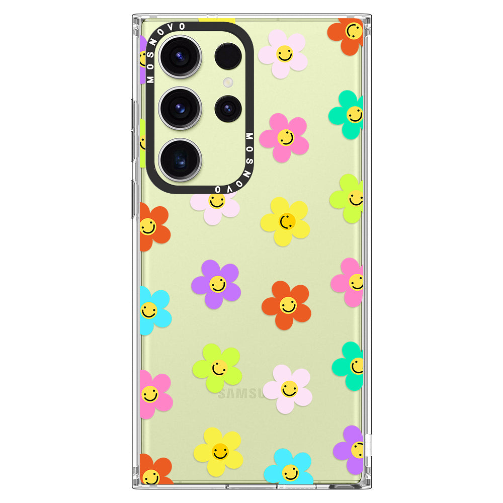 Smile Floral Phone Case - Samsung Galaxy S23 Ultra Case