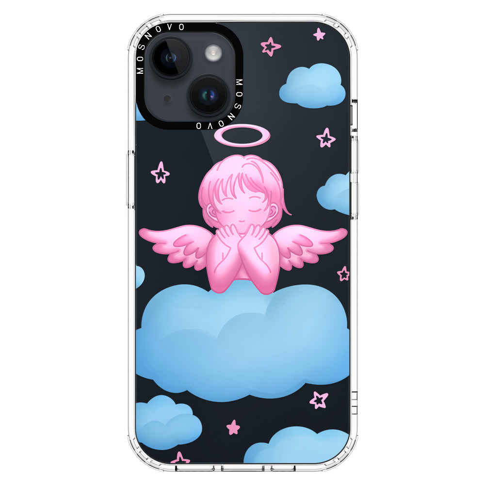 Pink Serenity Angel Phone Case - iPhone 14 Plus Case