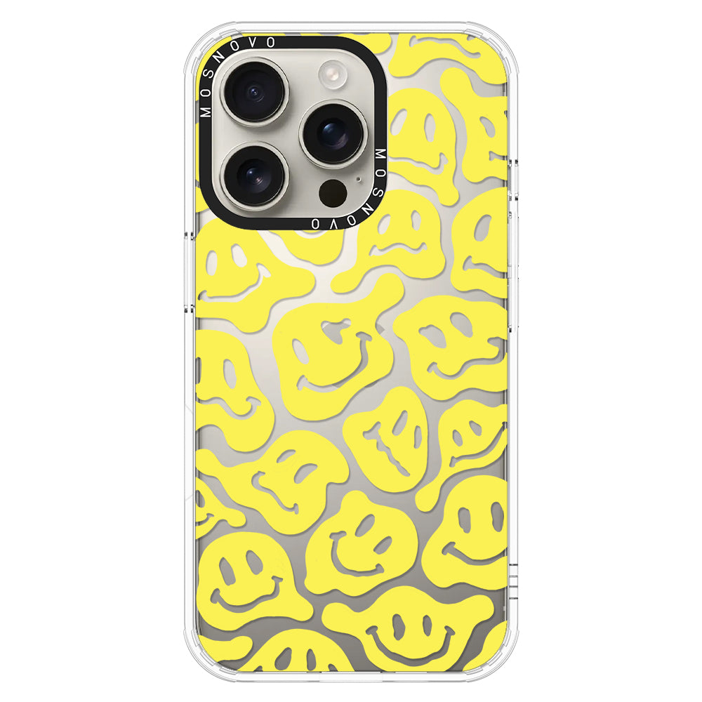 Melted Yellow Smiles Face Phone Case - iPhone 16 Pro Case - MOSNOVO