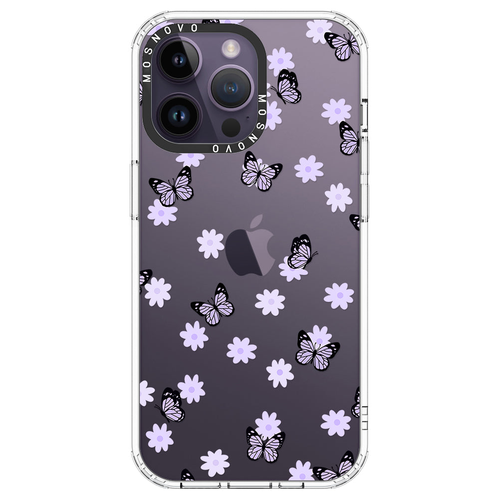 Lilac Butterfly Phone Case - iPhone 14 Pro Max Case