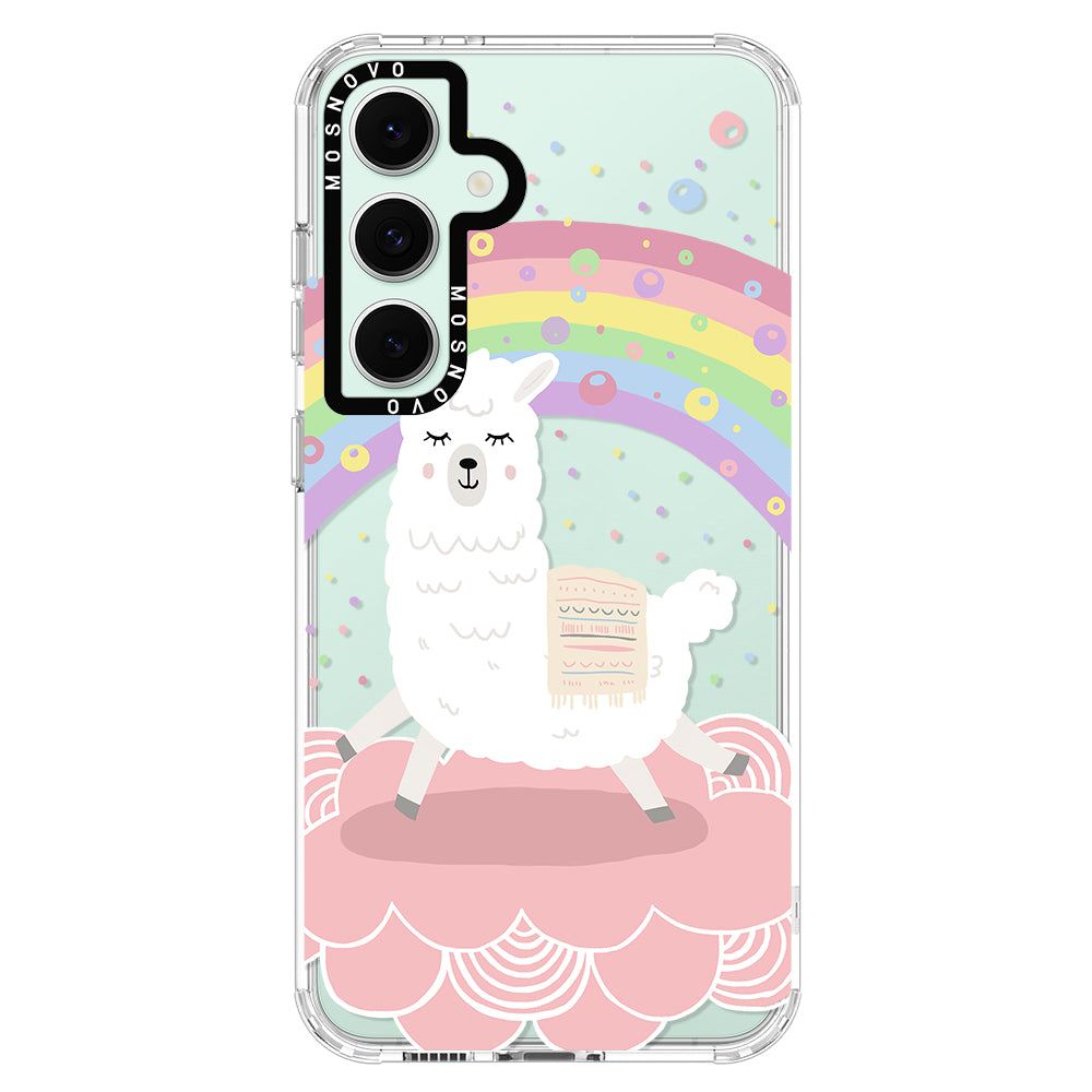 Rainbow Alpaca Phone Case - Samsung Galaxy S24 FE Case - MOSNOVO