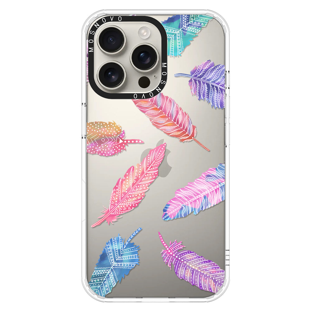 Tribal Feathers Phone Case - iPhone 16 Pro Max Case - MOSNOVO