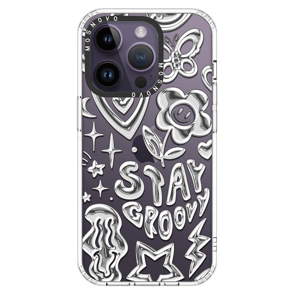 Silver Chrome Art (Flat Print) Phone Case - iPhone 14 Pro Case