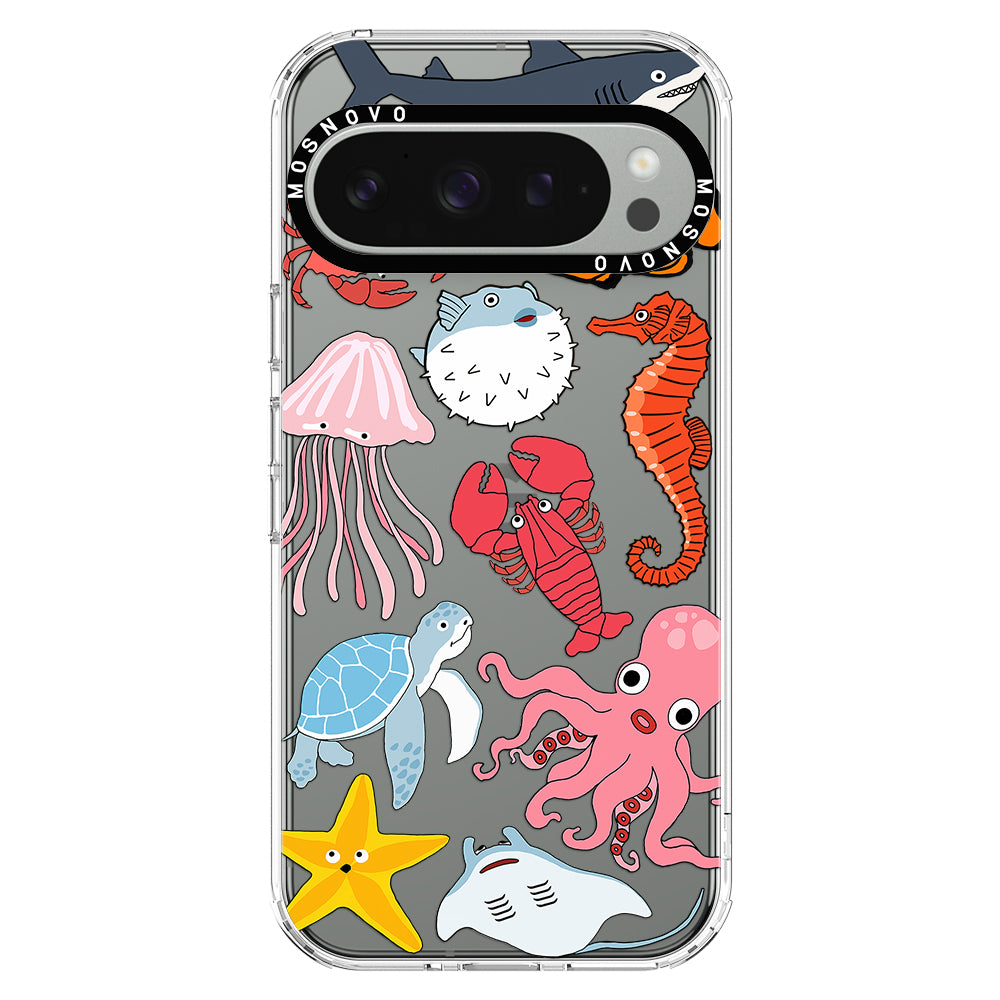 Cute Sea Animal Phone Case - Google Pixel 9 Pro Case