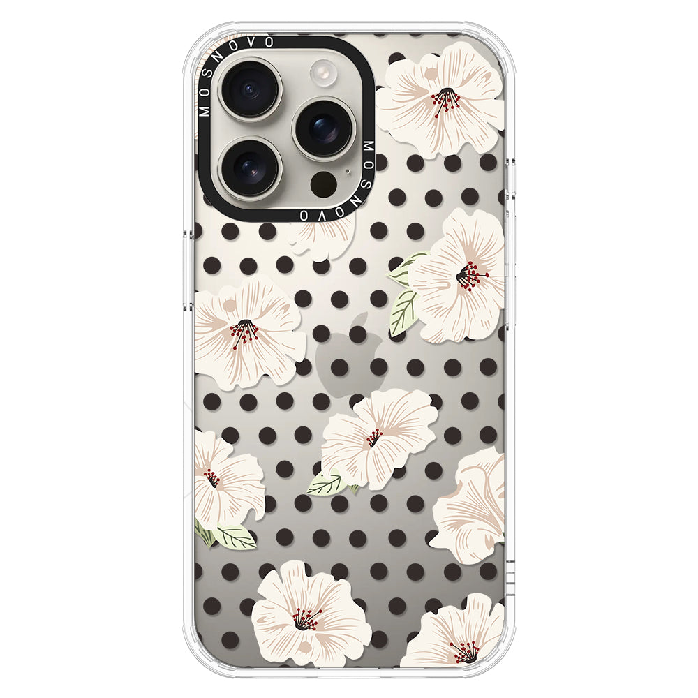 Vintage Hibiscus Flower Phone Case - iPhone 16 Pro Max Case - MOSNOVO