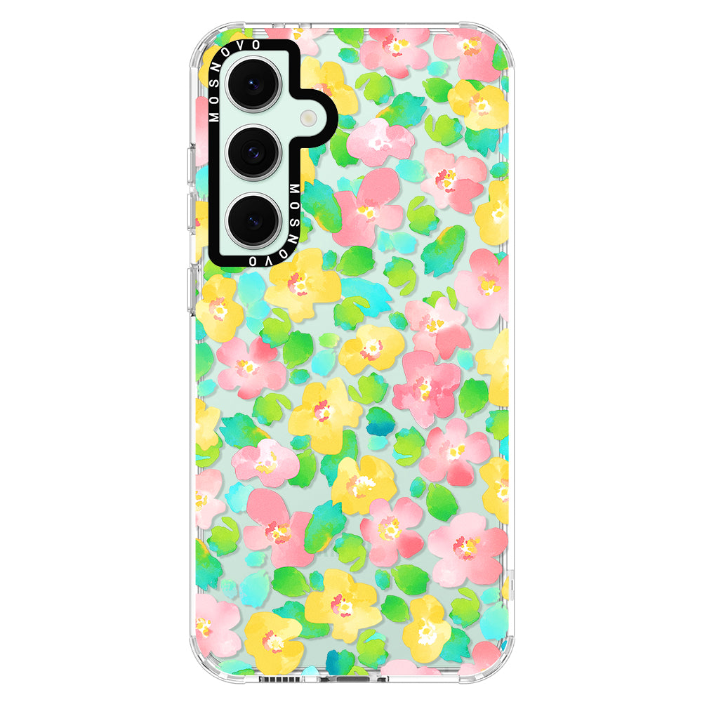 Floral Print Phone Case - Samsung Galaxy S24 FE Case - MOSNOVO