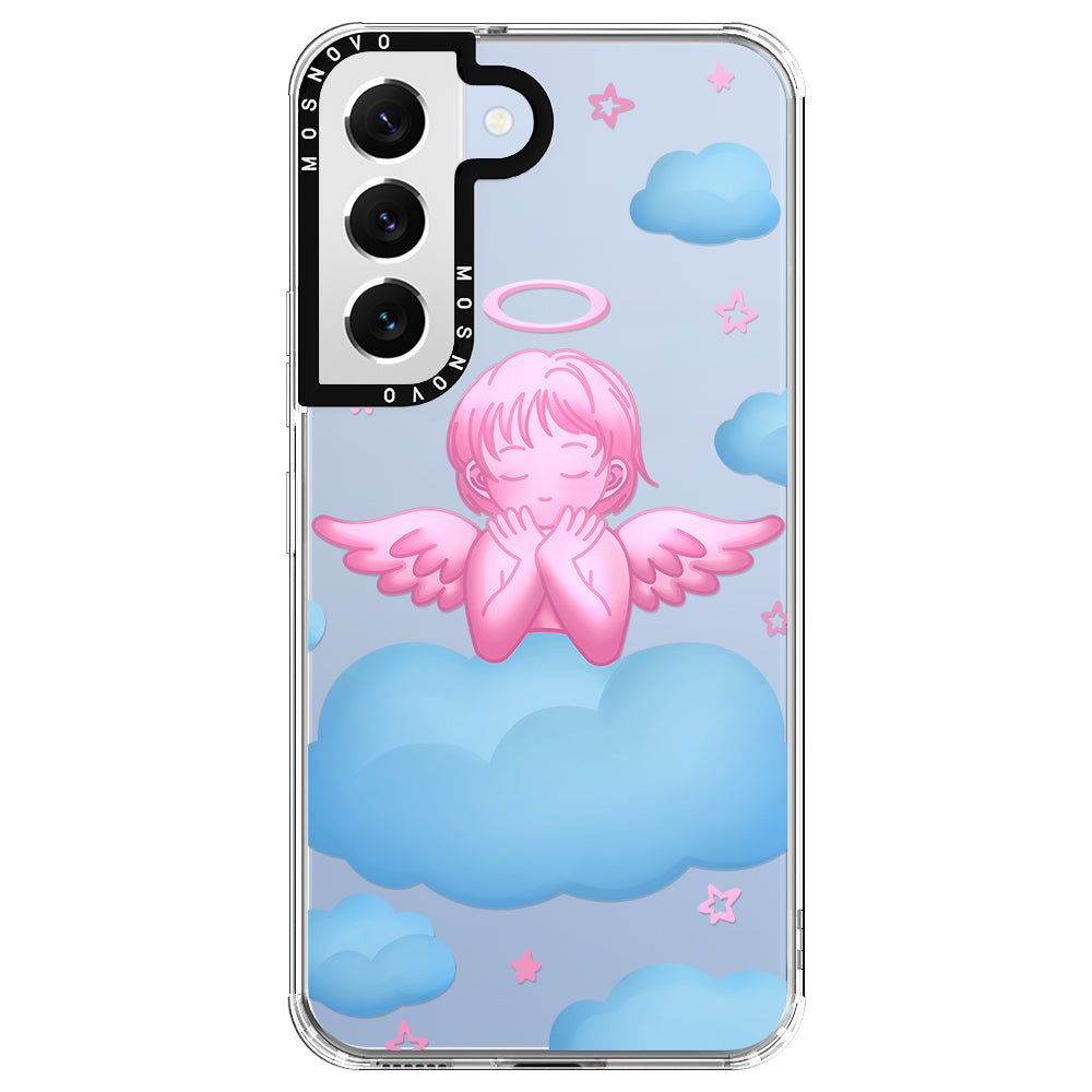 Pink Serenity Angel Phone Case - Samsung Galaxy S22 Case