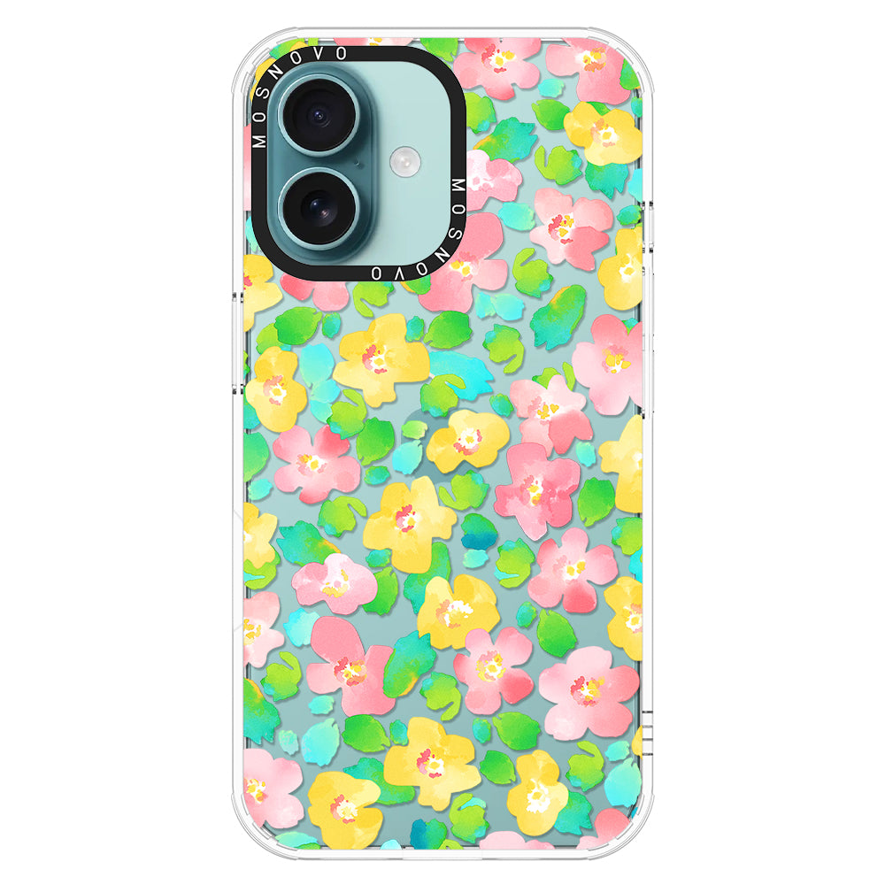 Floral Print Phone Case - iPhone 16 Plus Case - MOSNOVO