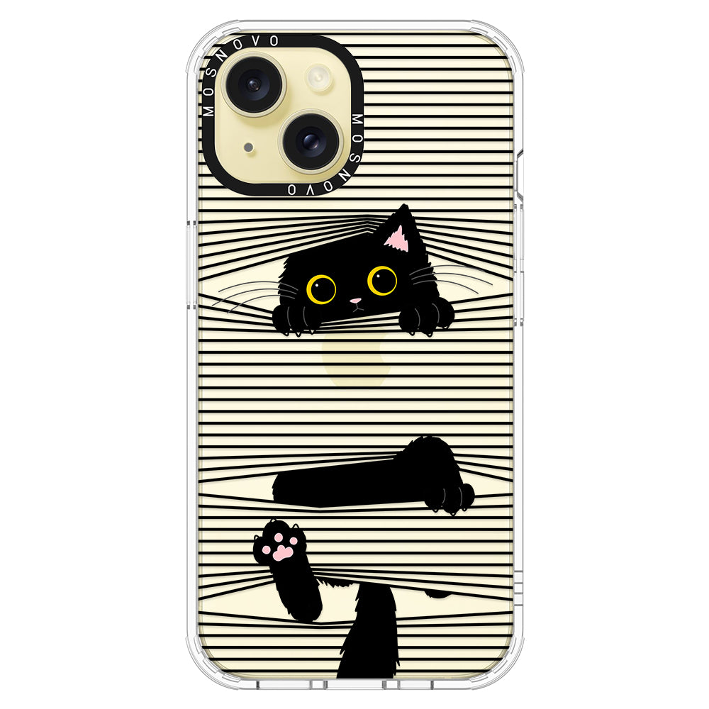 Hidden Black Cat Phone Case - iPhone 15 Case