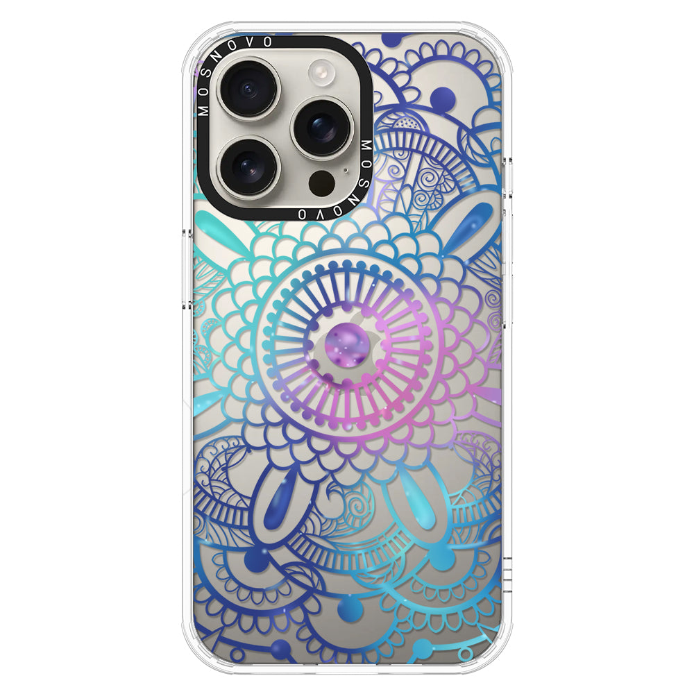 Violet Blue Mandala Phone Case - iPhone 16 Pro Max Case - MOSNOVO